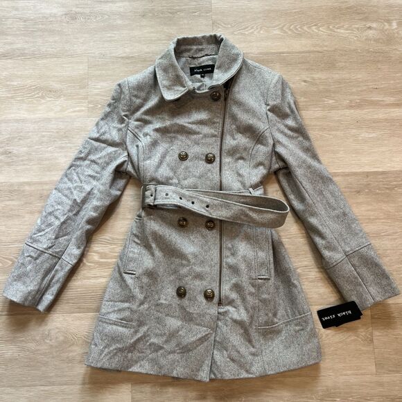 Black Rivet Wool Blend Grey Pea Coat Women's-Size XL - Picture 1 of 9